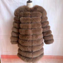 NEW 4in1 Real Fox Fur Long Coat Winter Coat for Women Jackets Vest Winter Outerwear Women Fox Fur Coat High Quality Fur Clothes