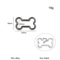 10/30/100PCS Bone Shape Open Metal Buckles Carabiner Clip Keyring Buckle For Key Chain Backpack Handbag Purse Strap Accessories