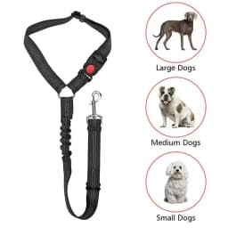 1/2pcs Dog Car Seatbelt Headrest Restraint Adjustable Reflective Pet Safety Seat Belt Clip Buckle Tether Large Medium Small Dogs