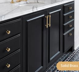 Pure Copper French Gold Wardrobe Handle Solid  Brass Cabinet Door Handle American Cabinet Door Drawer Gold Handle Brass
