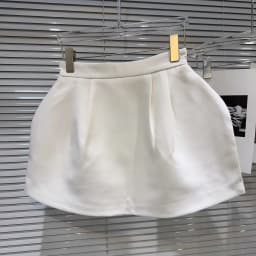 DEAT 2026 Summer New Style Pleated Three-dimensional Design Puff Skirts For Women Solid Color Casual Mini Skirt Female 11A04568