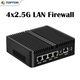Topton Intel N150 Firewall Mini PC N5105 J6412 7305 4x2.5G I226 LAN Fanless Industrial Computer Server PfSense OPNsense Proxmox