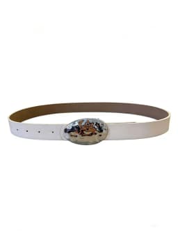 New stylish niche-design minimalist oval leather buckle a sophisticated commuter belt that pairs perfectly with jeans