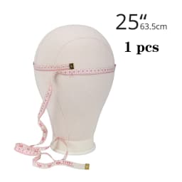 Nunify Mannequin Head Wig Stand Rose Pink 22"Canvas Head 21-25" Wig Head Stand Adjustable Tripod Stand Wigs Making Display Tools