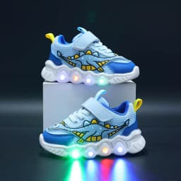 LED Children Trainer Cartoon Boy Casual Sneaker for Boy Kid Shoe for Girl Mesh Breathable Shoe Baby Illuminated Shoe Tennis Shoe