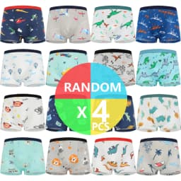 4/8/12 Pcs Boys Boxer Sets Briefs Kids Cotton Underwear Baby Underpants Teenager Cartoon Dinosaur Print Soft Children Panties