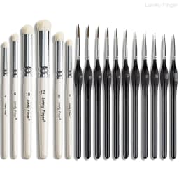 Miniature Paint Brushes Drybrush Set, Acrylic Paint Brushes for Oil, Watercolors, Tabletop, Figurine