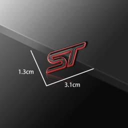 3D Small Metal Car Interior ST Emblem Car Steering Wheel Sticker Auto Body Window Decals Decor For Ford Focus Mondeo Fiesta MK3