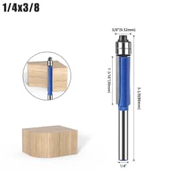 1/4′′ 5/16′′ 3/8′′1/2′′ Router Bit 6mm 1/4′′ Shank Flush Trim Bit With Two Bearings Router Bits For Wood Trimming Cutters