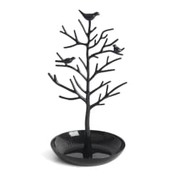 Multi-function Alloy Jewelry Organizer Display Stand with Bird Tree Design