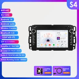 Hizpo 2Din Android 14 Car Multimedia Player Radio for GMC Chevrolet Chevy Yukon Tahoe Suburban Sierra Acadia Automotivo GPS Navi