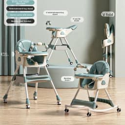 Babyfond Children's Dining Chair Multifunctional Variable Rocking Horse Baby Seat Foldable Recumbable Infant Dining Table