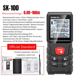 Snakol Laser Distance Meter 50m 70m 100m 120m Rangefinder Profesional Range Finder Digital Tape Measure Ruler Test Tools