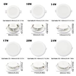 10pcs CCT Spot Downlight Recessed LED Ceiling Light 3 Color Adjusted AC100-240V Dial Swich 3000K/4000K/6500K Indoor Lighting