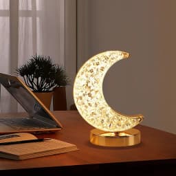 Bedroom Crystal Touch Dimming Night Light Room Home Decor Aesthetics USB Bedside LED Ambient Table 3d Moon Lamp