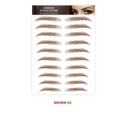Brown Eyebrows Makeup Tattoo Sticker Water-based Hair-liked Waterproof Long Lasting False Stickers for Brow Grooming Shaping