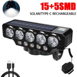 USB Rechargeable Bike LED Front Light With Cycling Bike Horn Waterproof Bicycle Bell Front Light Easy To Instal Night Riding