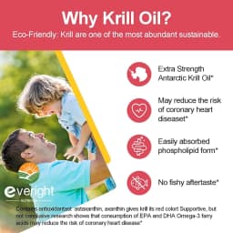 Antarctic Krill Oil 1200 mg with Omega-3 Supplement, EPA & DHA, Astaxanthin & Phospholipids for Heart, Joint, Brain Antioxidant