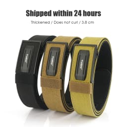 VATLTY Stylish Tactical Belt for Men Metal Automatic Buckle Tight Nylon Military Belt Stiff Work Belt Rigid Casual Girdle Male