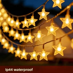 LED String Lights Outdoor Star Chain Lights Garland Lights Bulb Fairy Lights Party Home Wedding Garden Christmas Decor
