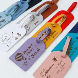 10pcs Free Custom Name Multi-color Airplane Boarding Passes Creative Travel Box Checked in Smooth Pu Leather Luggage Tags Gifts