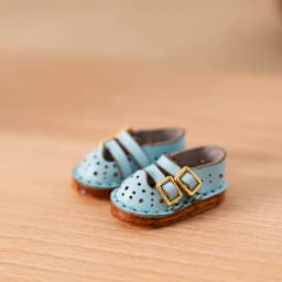 Doll Double Button Fashion Sandal Shoes Cowhide Flat Shoes With Hole For Blythes, Ob22 24, Ymy, Licca, Azones, Ob24, Fr Doll