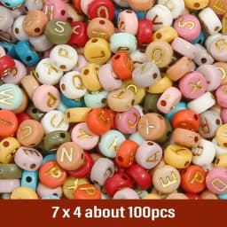 7mm Black White Mixed Letter Acrylic Beads Round Flat Alphabet Spacer Beads For Jewelry Making Handmade Diy Bracelet Necklace
