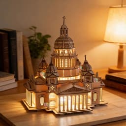 3D Wooden Puzzle Royal Castle Isaac's Cathedral in Russia Model With LED Light Assembly Kits For Adult DIY Decoration for Gifts