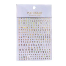 1PCS New English Alphabet Nail Art Stickers Multi-Color Reflective Letters Numbers Filling Epoxy Resin Mold Decorative Stickers