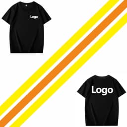 100% Cotton T-shirt Custom Logo Print Image Men and Women Clothes Diy Enterprise Embroidery Team Culture Short Sleeved Tops