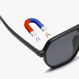 VCKA Big Frame Polarized Myopia Sunglasses 6 in 1 Prescription Magnetic Clip Men Women Glasses Custom Optical Eyewear -0.5 To-10