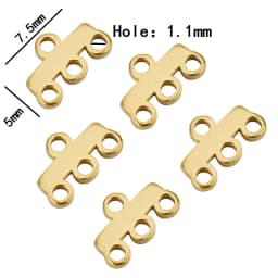 20pcs Stainless Steel Layer Clasp Bails Pendant Loops Drop Connectors 18K Fashion DIY Necklace Bracelet Jewelry Making Supplies