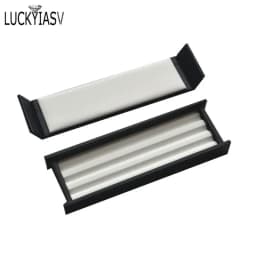 PU Leather Bare Stone Gemstone Jewelry Box Magnet Stone Storage Display Box Gem Display Counter Exhibition Lid V Groove Box