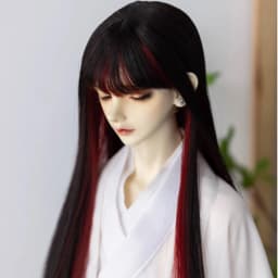 New Style 1/3 1/4 1/6 1/8 High Temperature Wire Striaght BJD Wig For Doll Hair Wig Two Colors
