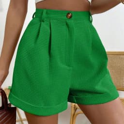 Office Lady Solid Shorts For Women Summer Y2k Loose Short Trousers Elegant Korean Fashion High Waisted Short Solid Simple Pants