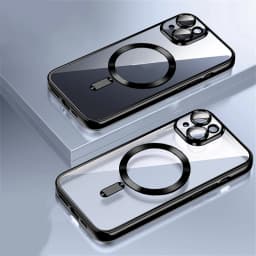 Original Magnet Plating Magnetism Case For Iphone 17 Air 11 12 13 14 15 Plus 16 Pro Max Magsafe Clear Cover Camera Lens Protect