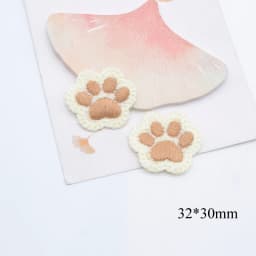 10Pcs Cartoon Bear Paw Applique for DIY Baby Clothes Hat Shoes Sewing Patches Headwear Hair Loop Clips Decor Accessories