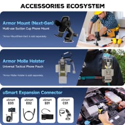 Ulefone Armor 34+ 5G Rugged Phone Smartphone Android 15 25500mAh 66W Up to 32GB+512GB 6.95" 120Hz Display Versatile LED Light