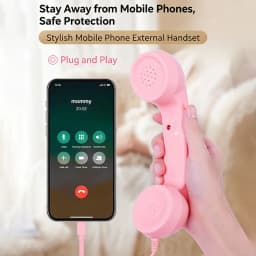 Retro Mobile Phone Handset Headphone Type-C Tangle Free Wire Landline Handle Receiver Telephone Style Handheld Phone Receiver