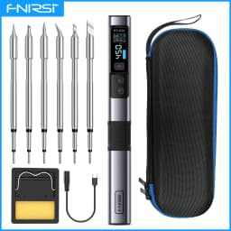 FNIRSI HS-02 Smart Electric Soldering Iron PD 100W Adjustable Constant Temperature Fast Heat Portable Soldering Iron Station Kit