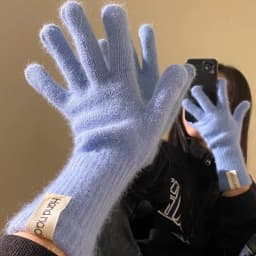 Women Wool Cashmere Gloves Cable Knit Touchscreen Finger Hole Winter Autumn Warm Wrist Length Classic Gloves Female Mitten