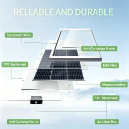 100W 200W 300W 400W Solar Panel 18V Rigid Glass Photovoltaic Panel Monocrystaillne Solar Cell For 12V/24V Battery Charger