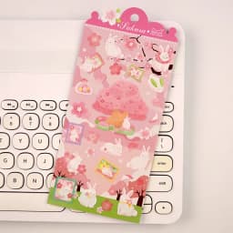 Korean Import Original NEKONI Sakura Animals Cherry Blossom Decor Stickers Scrapbooking Diy Journaling Cute Stationery Stickers