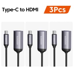 Toocki Type C To HDMI Adapter HD 4K@60Hz Video Cable For iPhone MacBook iPad Samsung Xiaomi TV Monitor Projector Cable Converter