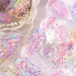 20 pcs Laser sticker package jellyfish series Dreamlike watercolor jellyfish ocean hand tent DIY decorative collage material