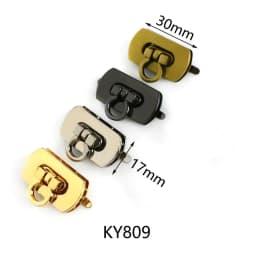 2Pcs Metal Bag Lock Buckles Turn Twist Locks for Women's Handbag Shoulder Bags Closure Latch Clasp DIY Hardware Accessories