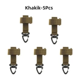 1/3/5pcs Outdoor Keychain Tactical Gear Clip Keeper Pouch Belt Keychain Webbing Gloves Rope Holder Military Molle Hook