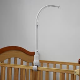 Rotating Baby Crib Rattle Toy Clip Bracket Infant Bed Stroller Bell Hanging Rack