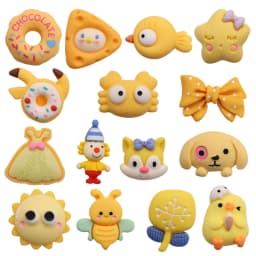 1-15pcs Resin Shoe Accessories Yellow Chicken Turtle Sunflower Dount Shoes Charms Decoration Fit Boys Girls Party Gift