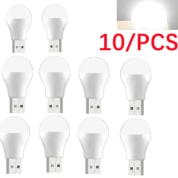 10 pcs RGB USB LED Night Light Super Bright Eye Protection LED Plug Lamp Computer Mobile Power Charging USB Small USB Book Light